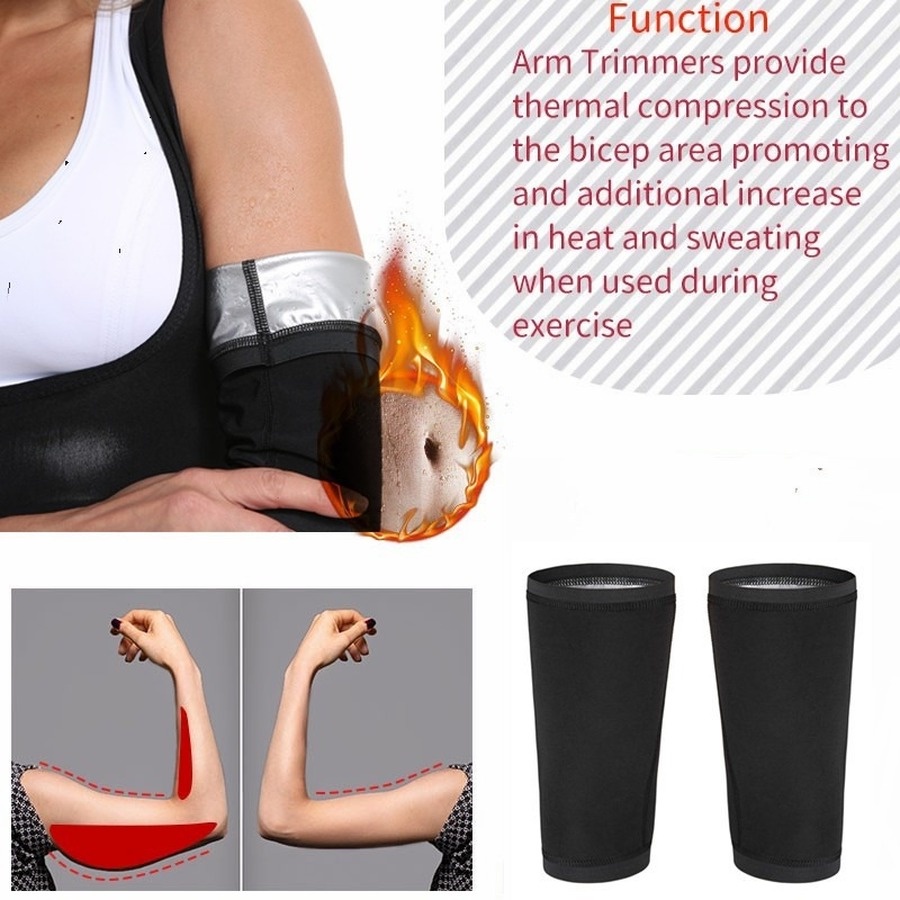 Phụ nữ Body Sculpting Arm Cover Yoga Thể dục Thể dục Giảm béo Mồ hôi Quần áo Mồ hôi Cánh tay Bảo vệ Đai bảo vệ@Bài tập hiệu quả