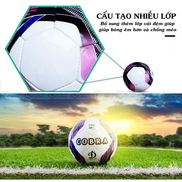 Quả Bóng Đá Động Lực Chính Hãng Thi Đấu V League 2021 UHV 2.07 COBRA Số 5 Tiêu Chuẩn Fifa Quality Pro