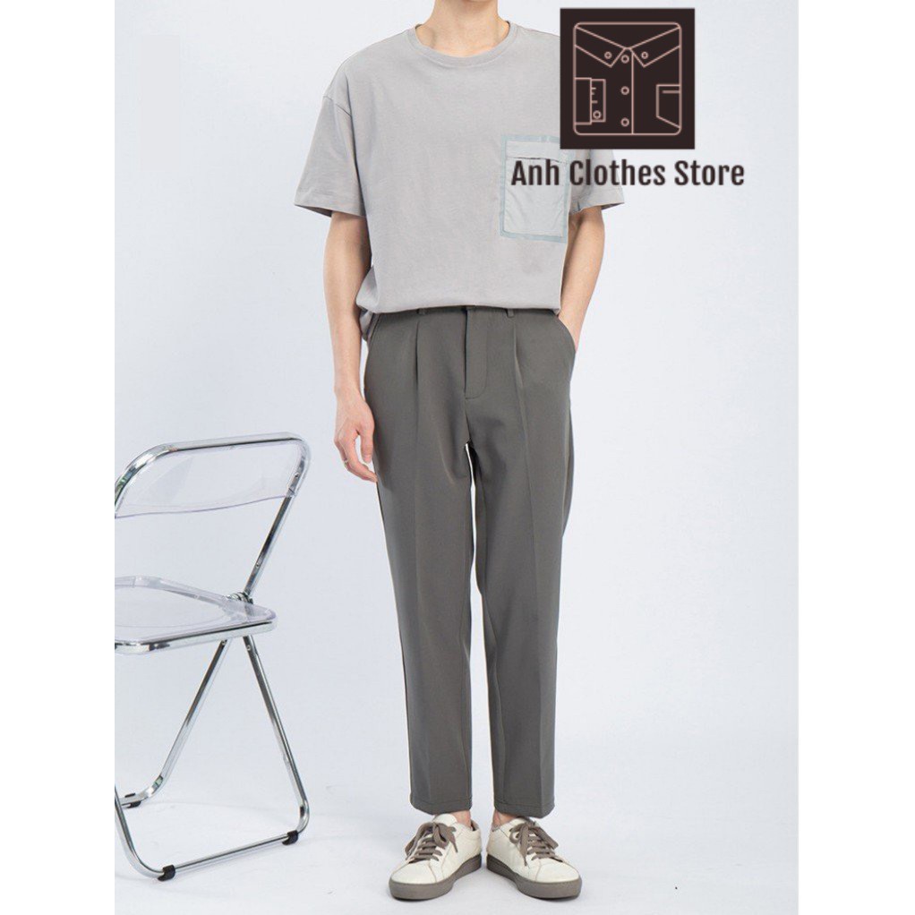 Quần baggy nam ống rộng phong cách Hàn ảnh thật BG01 - Anhclothes Store