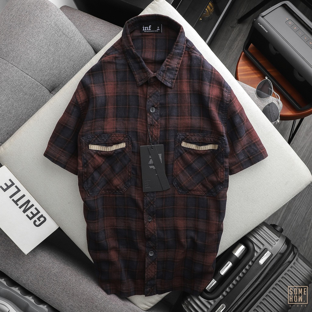 Áo Sơ Mi Nam INF NT Caro TT 3 Màu Kẻ, Chất Vải Cotton Dày Dặn, SM004634, SOMEHOW | BigBuy360 - bigbuy360.vn