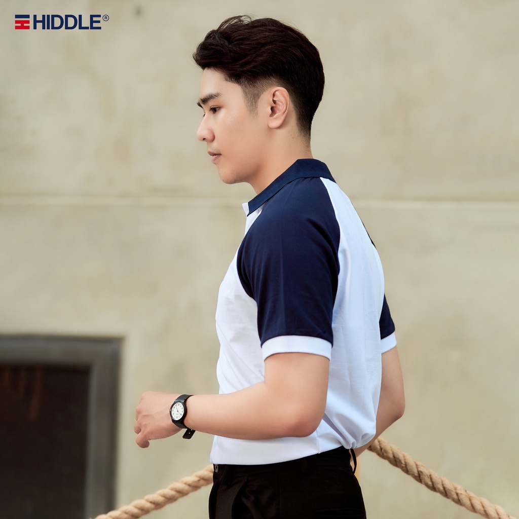 Áo polo nam tay phối màu chất cotton HIDDLE Raglan 266215