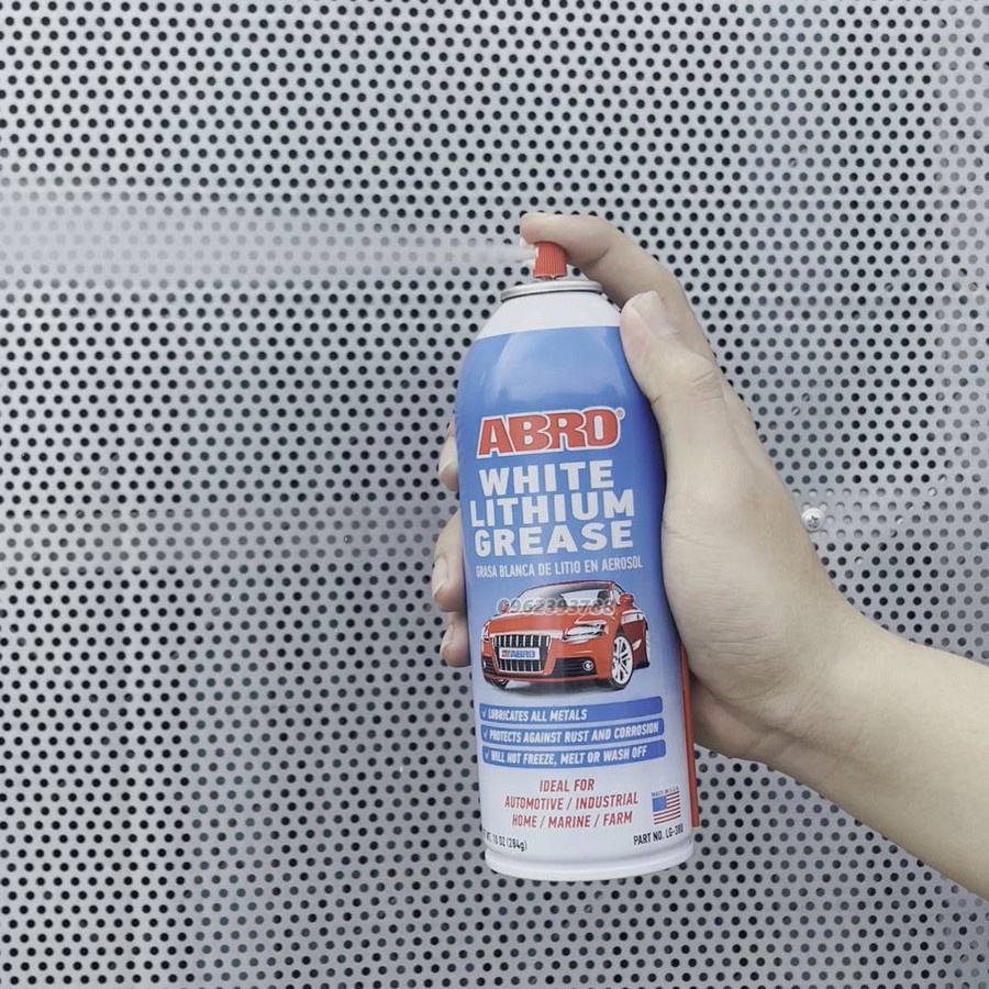 Chai xịt mỡ bò trắng Abro bôi trơn cao cấp