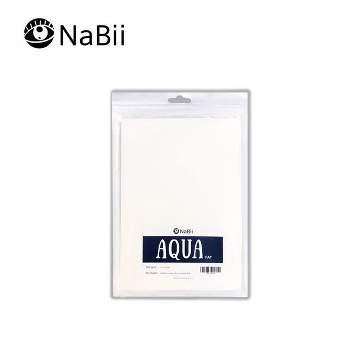 Giấy vẽ màu nước Nabii Aqua Fat 300gsm, sổ vẽ nabii A4 A5 A6 vân cold press