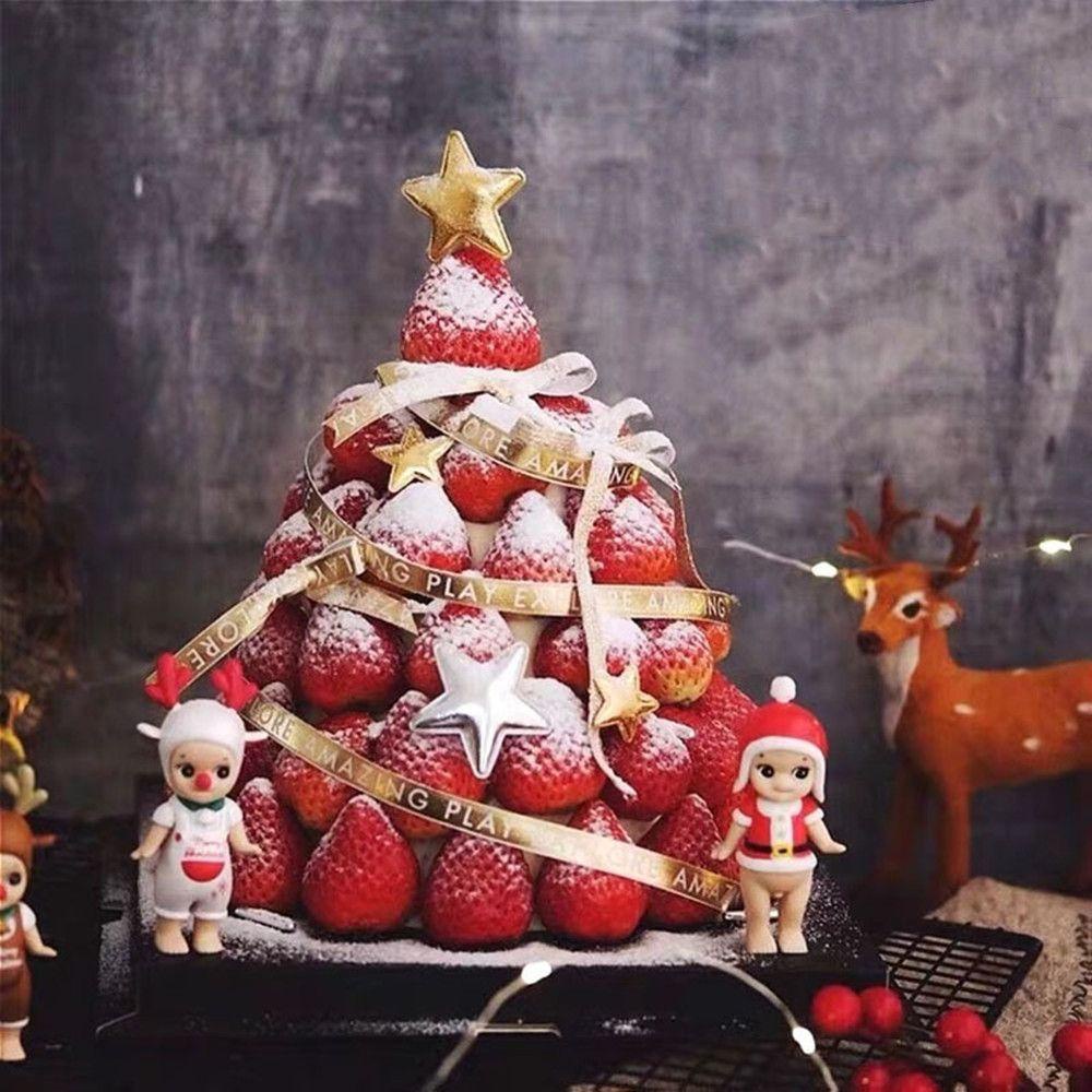 YNATURAL Topper Cắm Trang Trí Bánh Kem Hình Người Tuyết