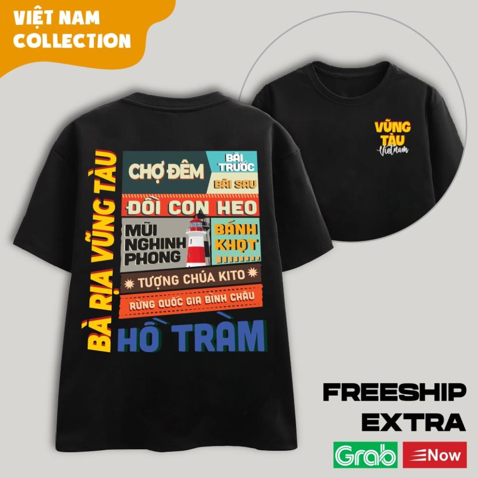Áo Thun Unisex Nam Nữ Oversize Local Brand Tỉnh Thành - Vũng Tàu