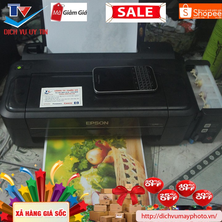 Máy in phun màu cũ Epson L310 L300 L110 L301 L120 L100 còn đẹp dẫn mực hãng chuẩn