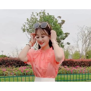 Áo sơ mi nữ công sở tay lỡ đẹp, màu trắng kiểu điệu, Áo kiểu nữ sơ mi tay lỡ đẹp.