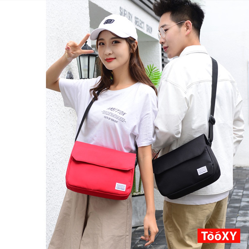 Túi đeo chéo nam vải canvas bền bỉ, túi chéo nam nữ unisex phong cách Hàn Quốc