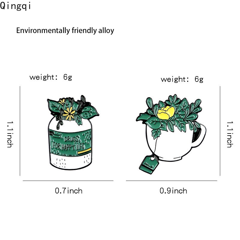 Ghim cài áo MISS ZOE hình chiếc cốc sáng tạo thời trang unisex