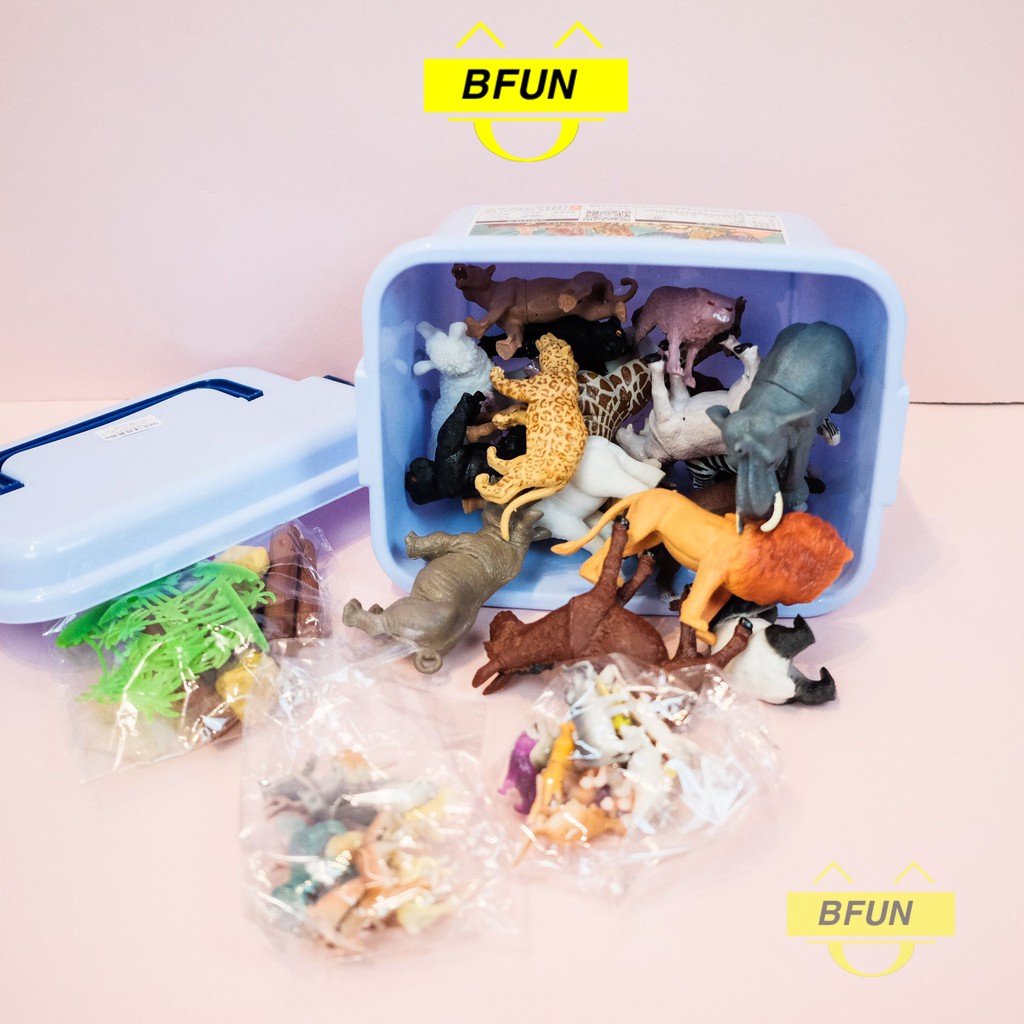 Đồ Chơi Mô Hình Động Vật 58 Chi Tiết Thú Rừng Hoang Dã Cho Bé Trai Và Gái Nhận Biết Thế Giới Xung Quanh Đồ Chơi Bfun