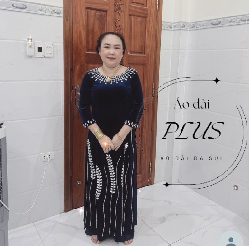 Áo dài nhung - Áo dài bà sui cao cấp dành cho mẹ ADP01