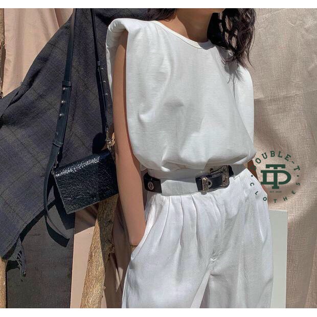 Áo thun Zara sát nách độn vai hàng xuất xịn - trơn màu - 100% cotton full tag