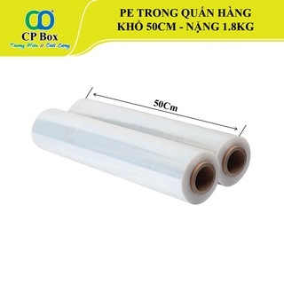 Màng pe trong quấn hàng, khổ 50cm, nặng 1.8kg/ cuộn - cp box