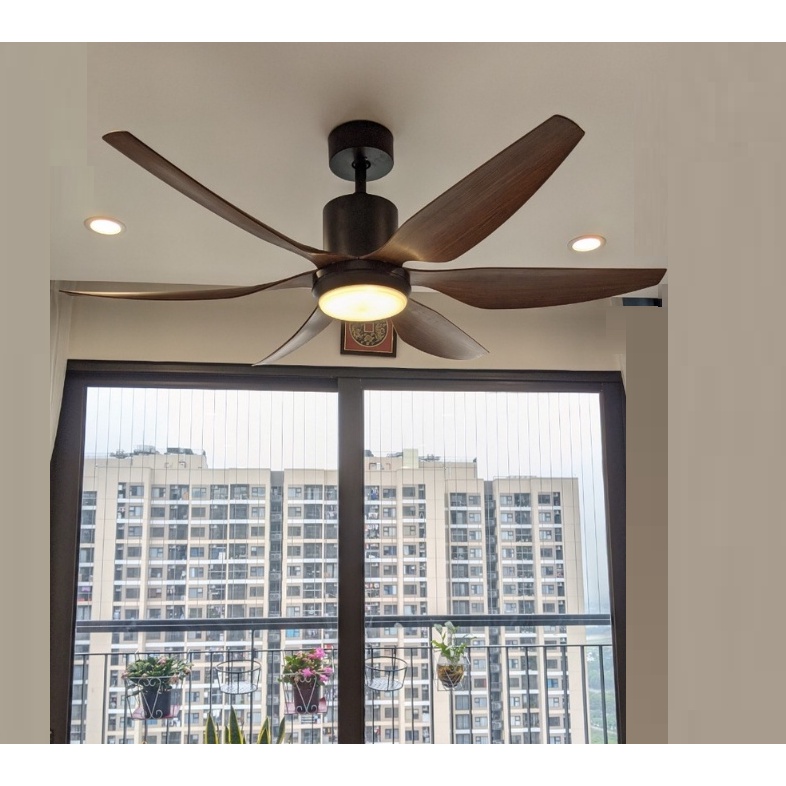 Quạt trần đèn - Quạt Trần Đèn 6 cấp độ gió - Có điều khiển từ xa với 6 tốc độ gió (Bảo hành 24 tháng)
