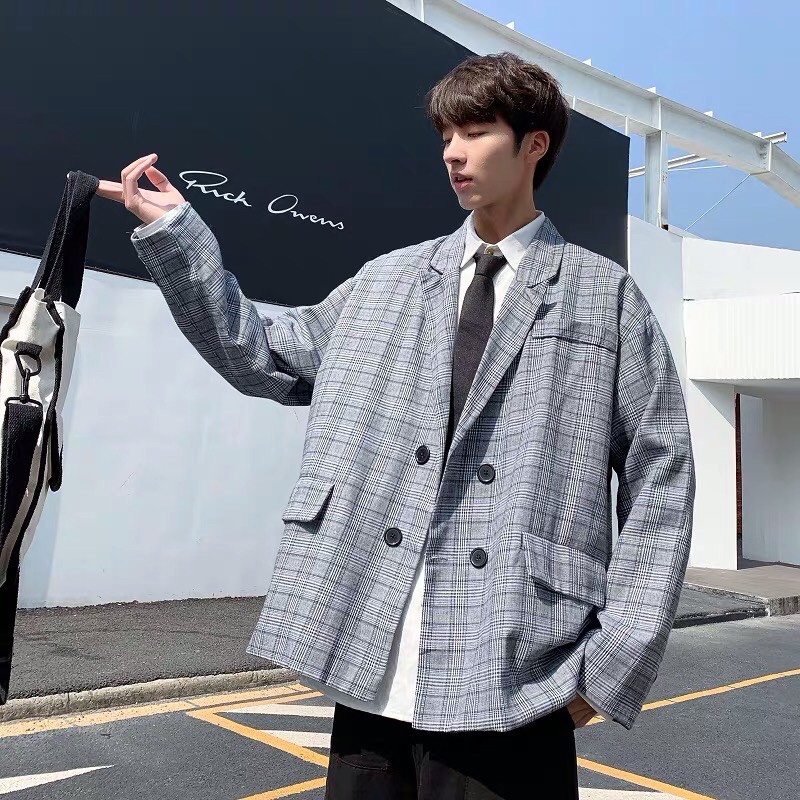 Áo blazer nam sọc caro | BigBuy360 - bigbuy360.vn