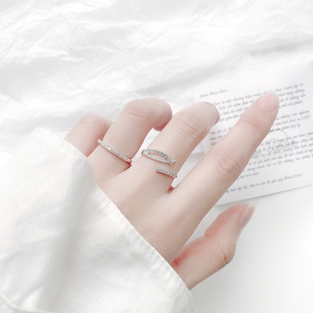 Nhẫn bạc nữ đính đá Miuu Silver Hera Ring