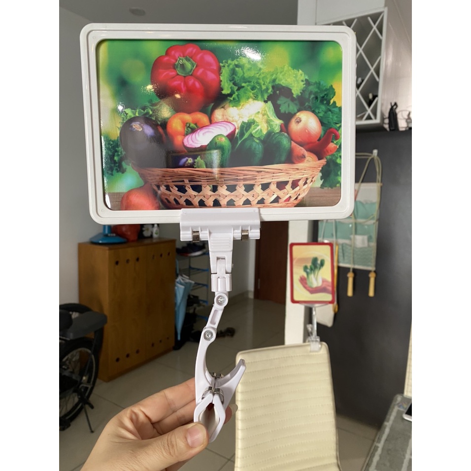 Combo 5 bộ kẹp bảng giá siêu thị, Kẹp nhựa và khung A5 dúng tại siêu thị cửa hàng, shop rau củ trái cây