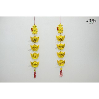 Dây thần tài thỏi vàng treo tết số 31 (50cm)