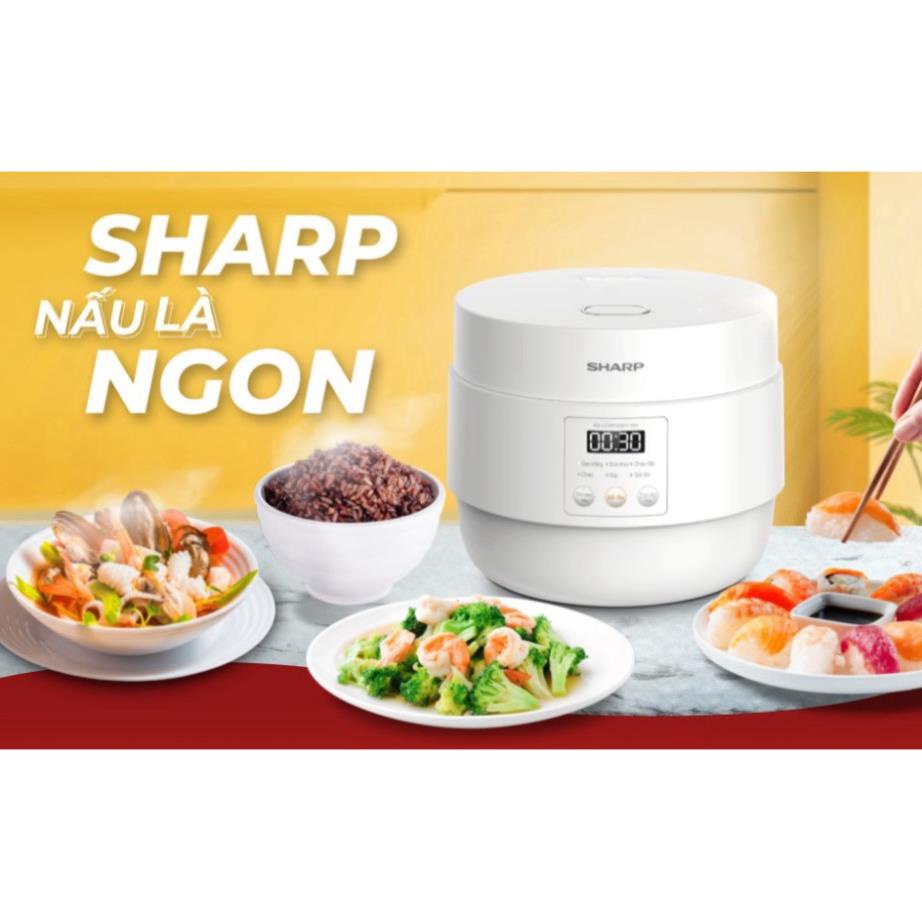 Nồi cơm mini điện tử Sharp KS-COM100DV-RD/WH 1 Lít - HÀNG CHÍNH HÃNG