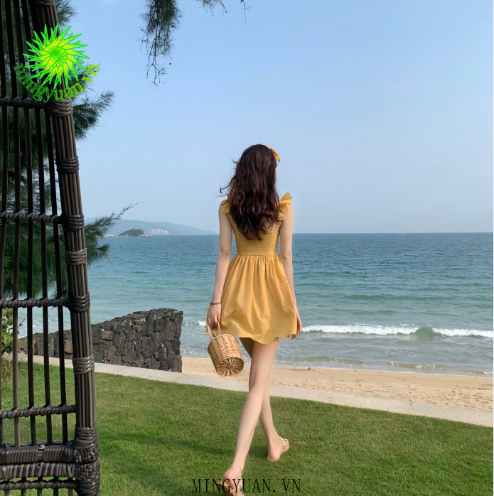 Đầm Đi Biển Kiểu Dáng Nhẹ Nhàng Thanh Lịch Cho Nữ