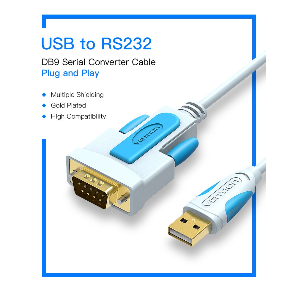 Cáp chuyển đổi USB 2.0 ra RS232 - Vention RS232 - BEN