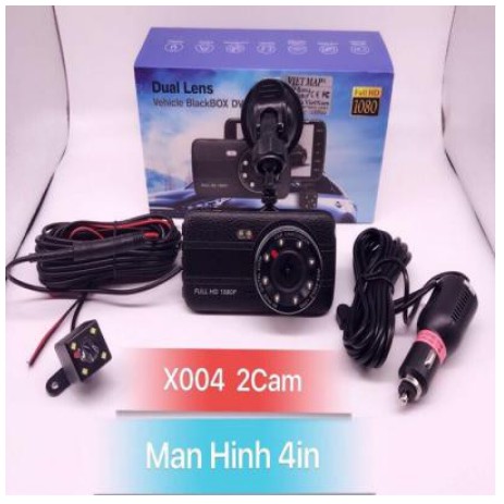 Camera hành trình X004 FHD 1080P - 2 camera trước và sau