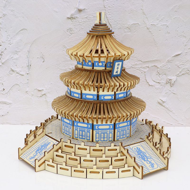Đồ chơi lắp ghép mô hình 3D bằng gỗ- Chùa Thiên Đàng- The Temple of Heaven