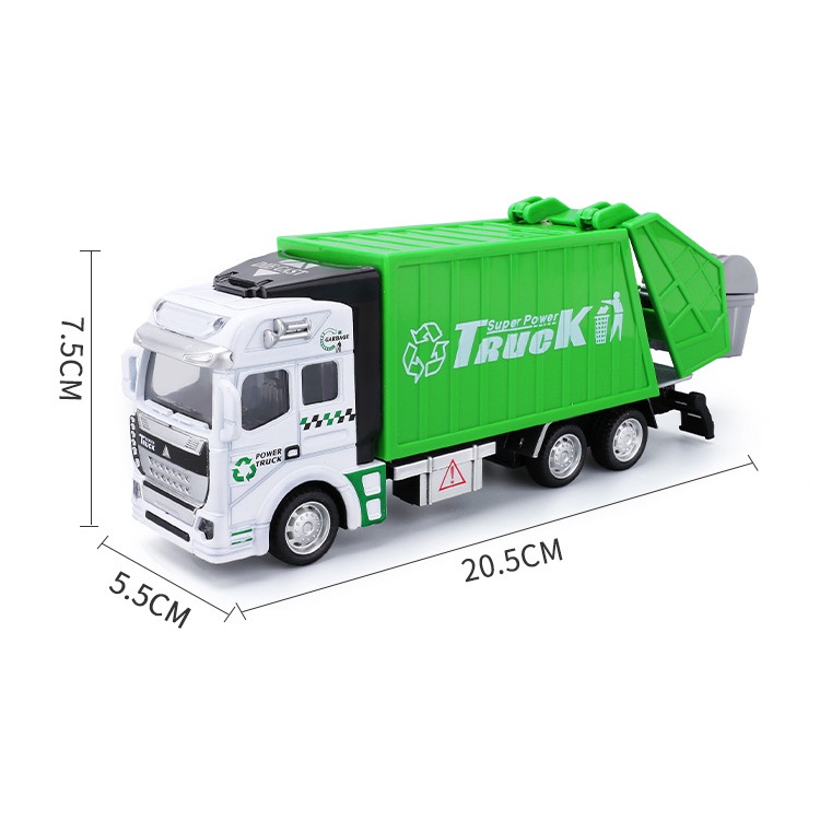 Đồ Chơi Xe Đổ Rác Cho Bé Chạy Bằng Dây Cót, Xe Mô Hình Hốt Rác Quà Tặng Sinh Nhật