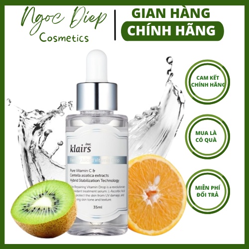 Tinh chất làm sáng da Klairs Pure Vitamin C, Serum Klair mờ thâm tái tạo da - Ngọc Diệp cosmetics