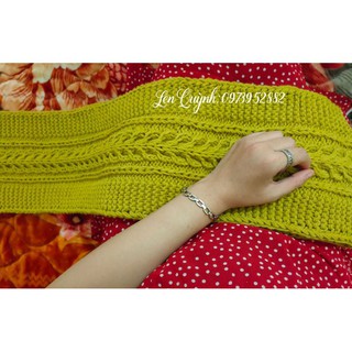Khăn len đan tay hình bông lúa - Khăn len handmade