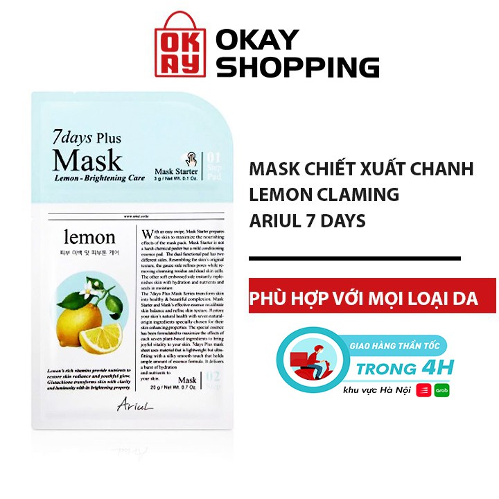 Mặt nạ 2 bước Ariul 7 Days Plus Mask Broccoli Water 20g