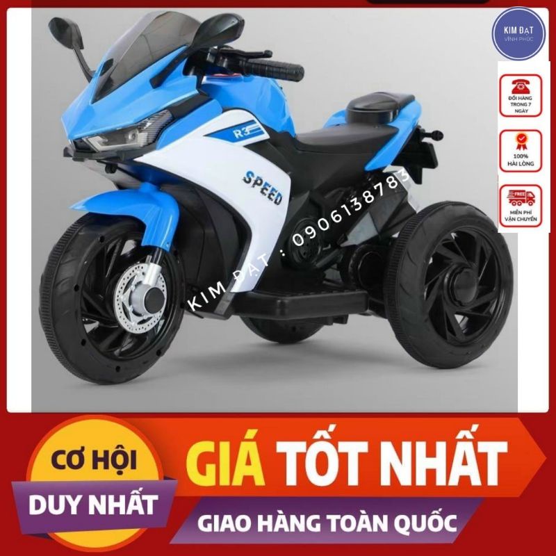 Xe máy điện cho bé r3 618 kiểu dáng thể thao . xe máy phân phối lớn