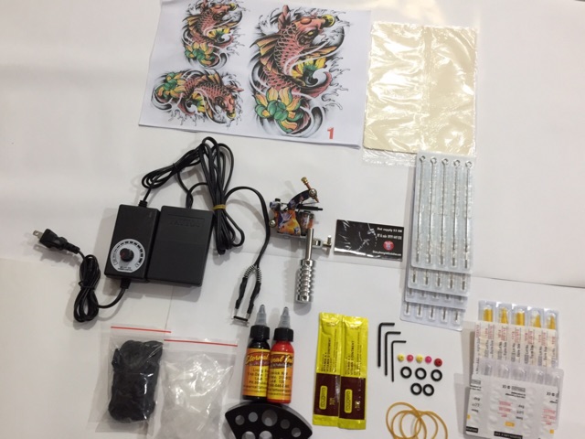 Bộ kit 1 máy xăm dành cho người mới học xăm D1