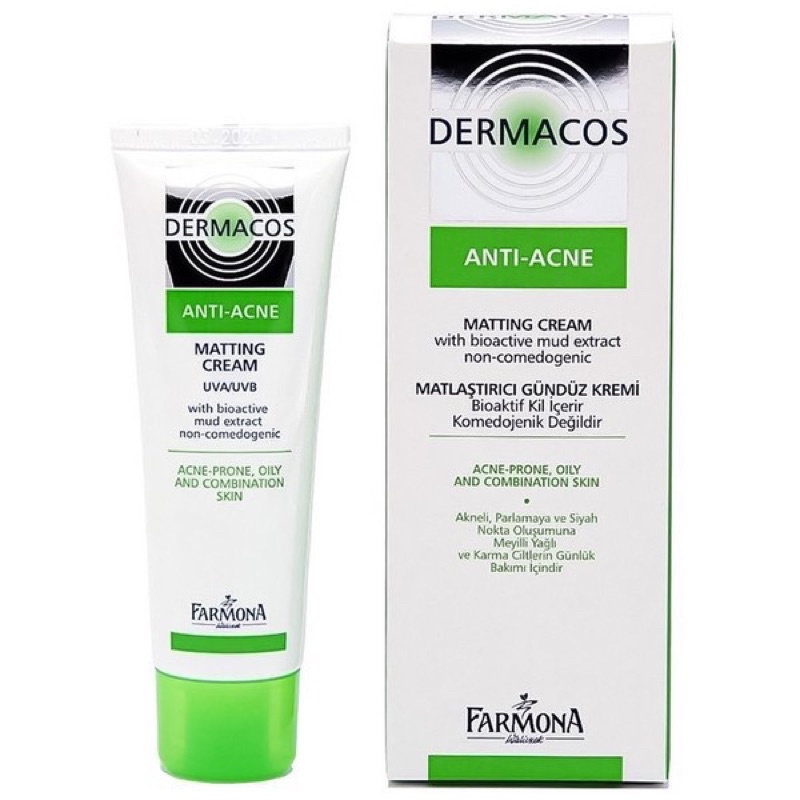 Kem dưỡng giảm nhờn Dermacos Anti Ance Matting Cream 50ml