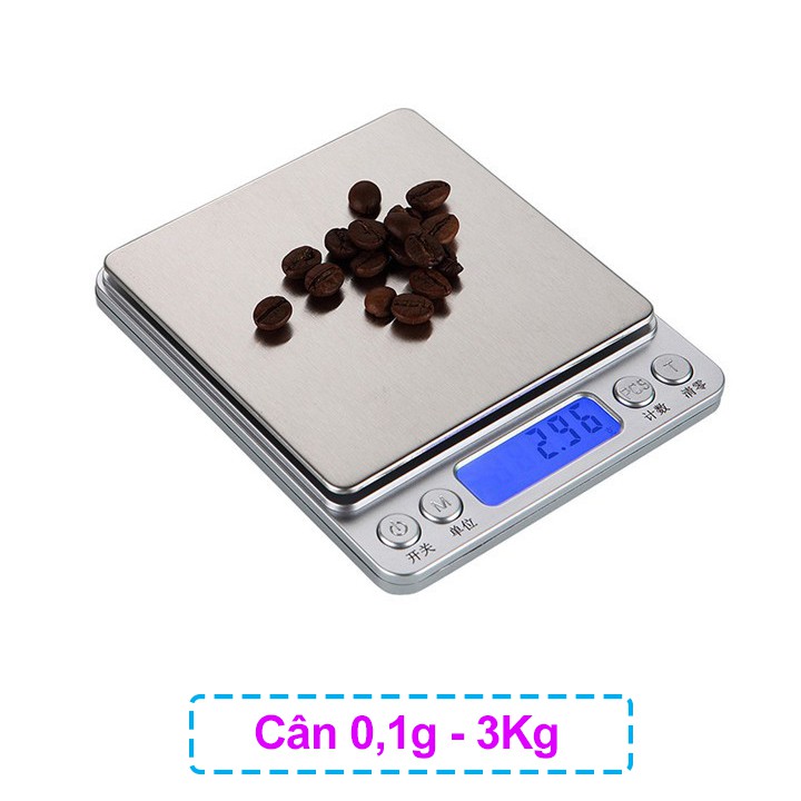 Cân Tiểu Li Điện Tử Mini Định Lượng Từ 1gram Đến 10kg, Cân Điện Tử Làm Bánh Cho Độ Chính Xác Cao + Tặng Kèm 2 Pin AA