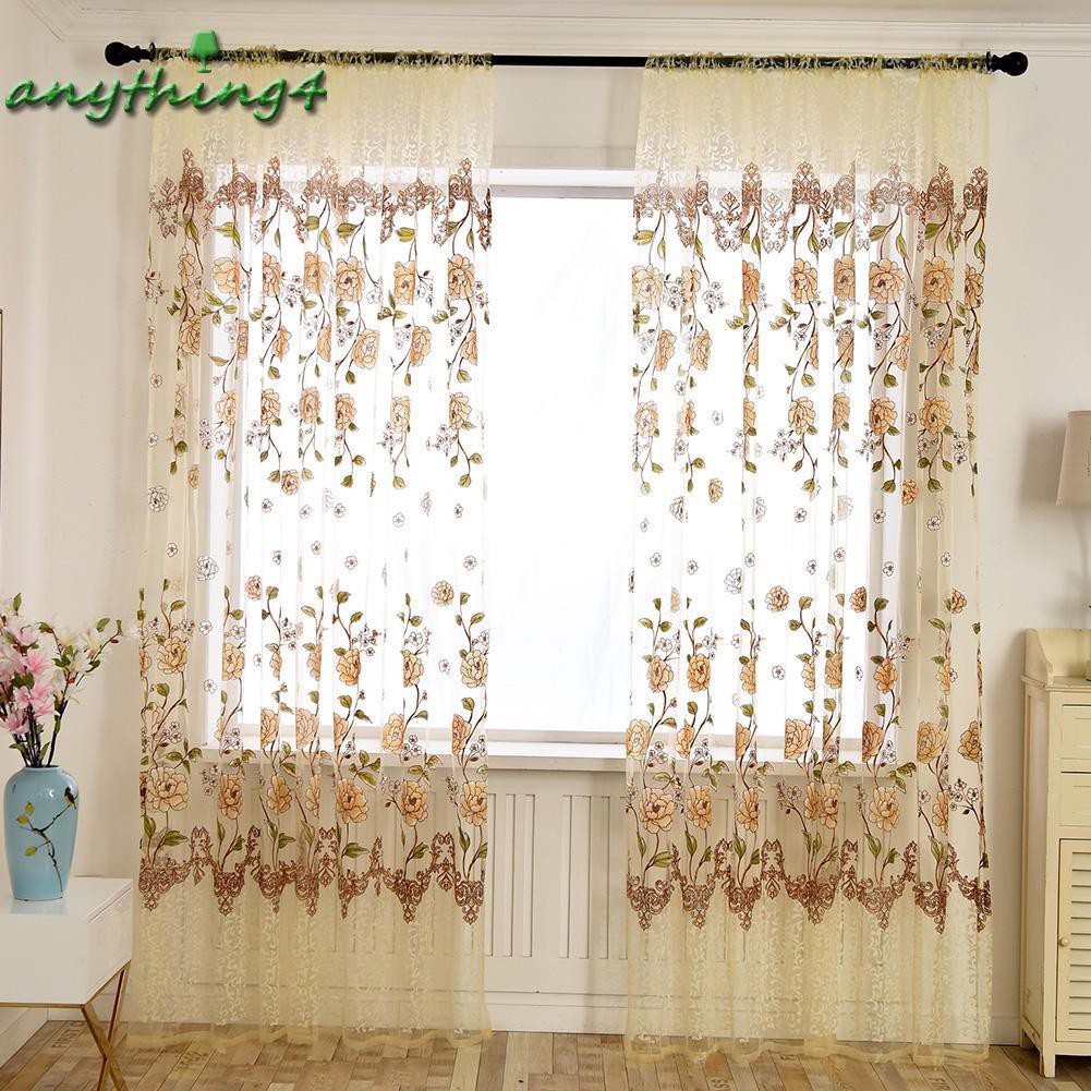 Rèm Cửa In Hoa Mẫu Đơn Trang Trí Nội Thất