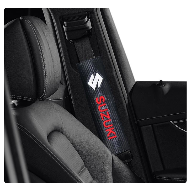 1 Đệm Dây Đai An Toàn Thoáng Khí Thêu Logo Cho SUZUKI DZire IGNIS Alto Spacia Jimny VITARA