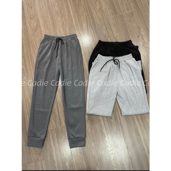 Quần Len Tăm Jogger Bo Gấu Vải Mềm Dày Dặn Không Xù Quần Baggy