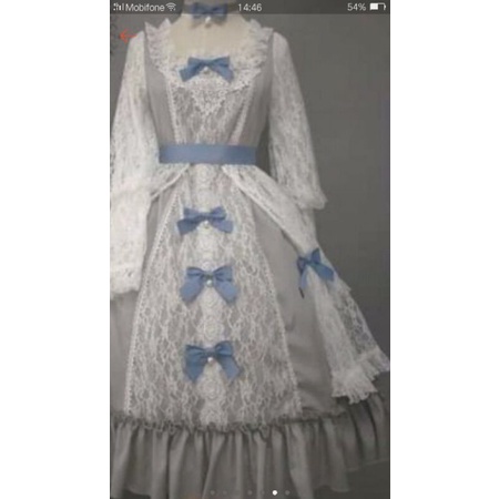 Đầm Cosplay  xám trắng