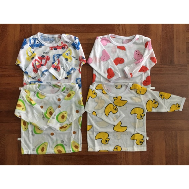 Áo dài tay cotton giấy (giấy chấm hoặc kẻ tuỳ lô)