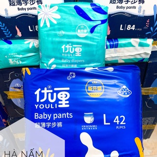 Bỉm YOULI Xanh Cao Cấp dán/quần S112/M92/L84/XL80