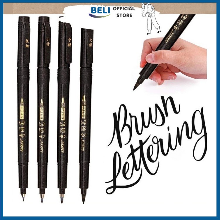 Bút viết thư pháp calligraphy, bút lông Baoke nhiều ngòi có thể đổ mực