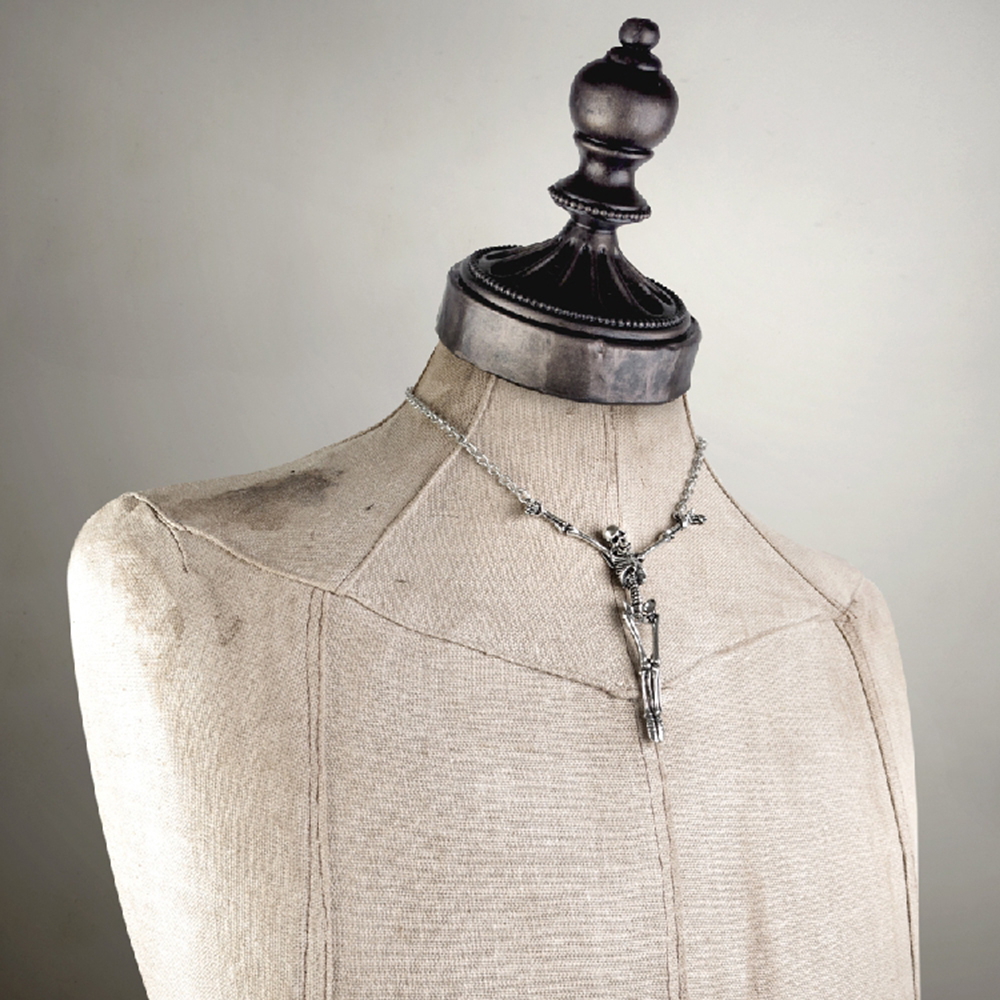 Dây chuyền mặt hình đầu lâu phong cách gothic dành cho cả nam và nữ