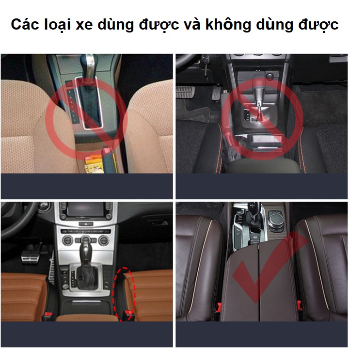 Khay để đồ cài khe ghế xe hơi, ô tô cao cấp: Mã GK21