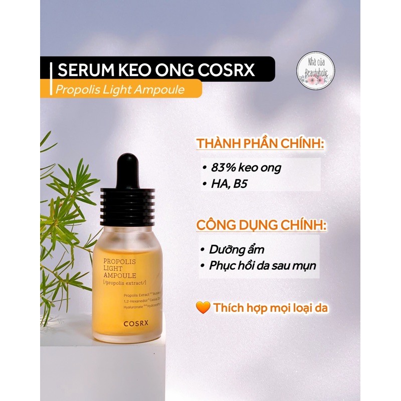 Tinh chất keo ong COSRX PROPOLIS LIGHT AMPOULE