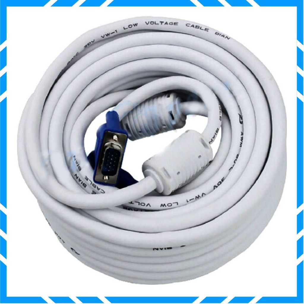 Dây cáp VGA 10M chống nhiễu (Trắng)