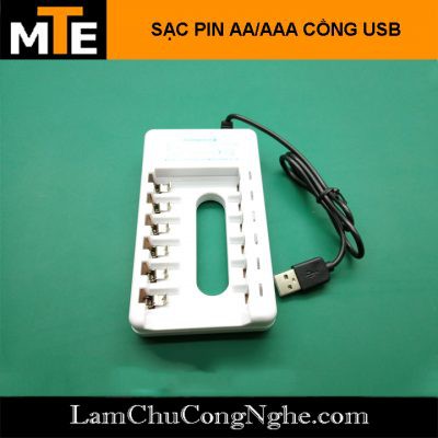 Bộ sạc pin đa năng doublepow DP-U06 - sạc 6 pin từ nguồn USB