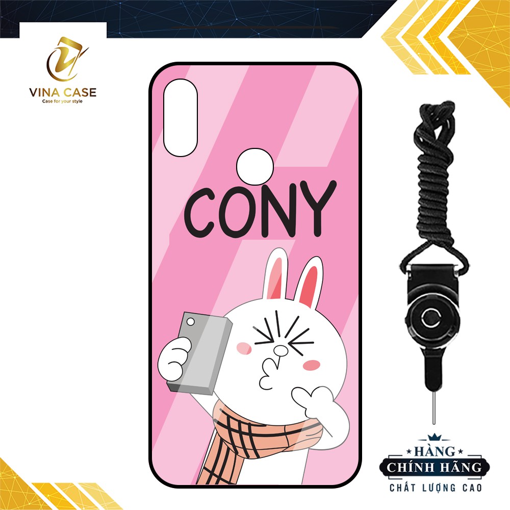 Ốp lưng Vina Case dành cho Vsmart Joy 3/Active 3/Bee 3/Star/Live/...hình Brown Cony kính cường lực 9H-Tặng kèm dây đeo