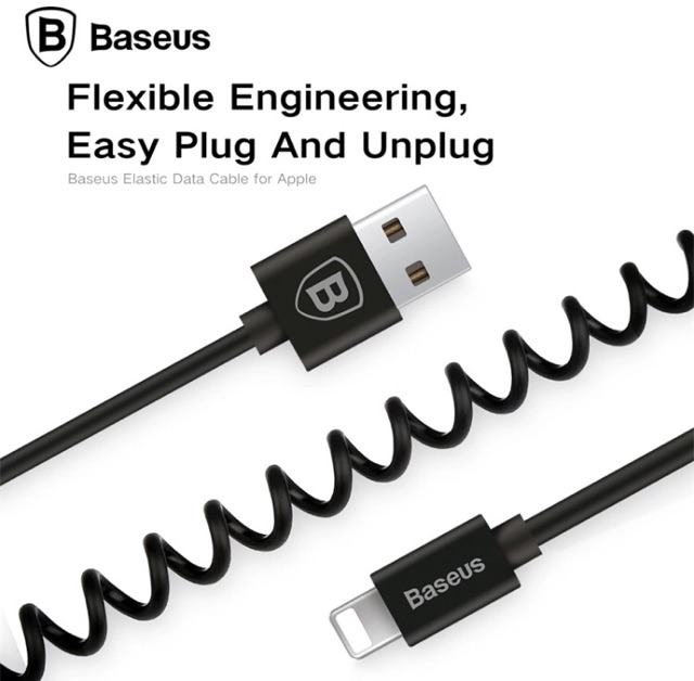 Cáp lightning BASEUS lò xo xoắn 1.6m