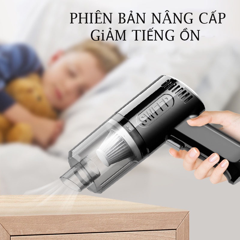 Máy Hút Bụi Cầm Tay Không Dây, Có Đèn Cao Cấp, Lực Hút Lớn 9000PA, Êm Ái Mạnh Mẽ, Sử Dụng Trong Nhà, Ngoài Trời, Ô Tô